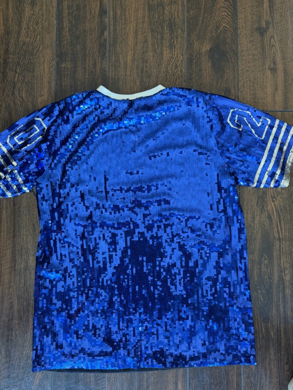Blue Sequin Birthday 20 t-shirt Jersey Dress Dallas Cowboys Gameday Bling - Picture 3 of 9